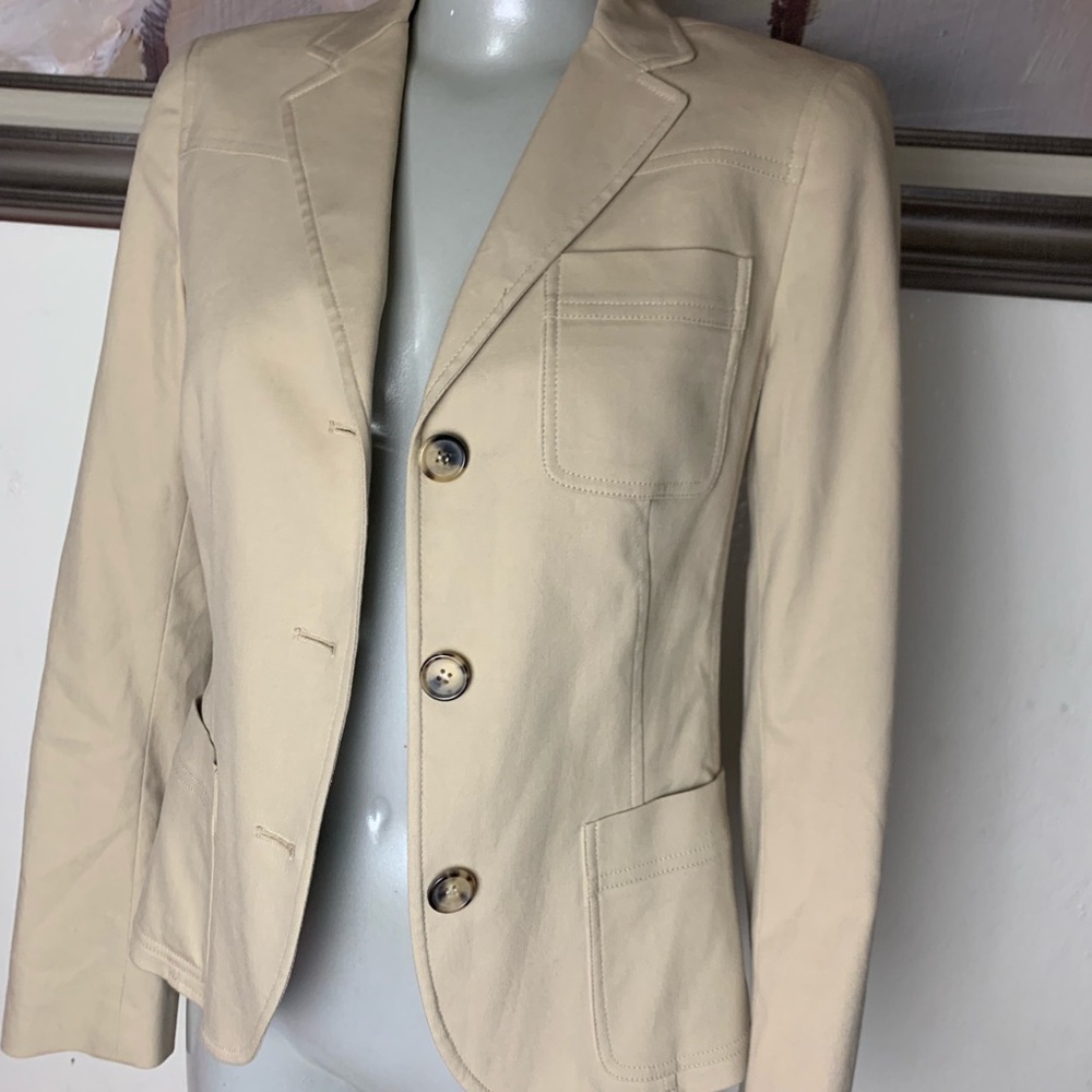 Theory size 7 blazer jacket tan